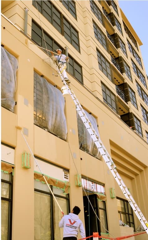 Amadeo strata interior and exterior painting multi-residential high rise New Westminster