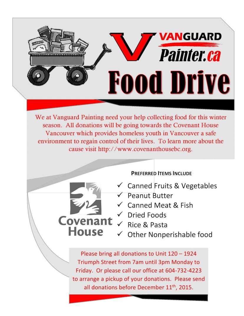 featured image for Vanguard Painting Food Drive 2015